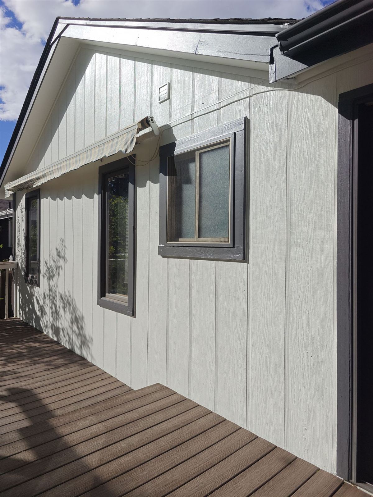 Freshly painted exterior siding and trim near Thornton, Colorado